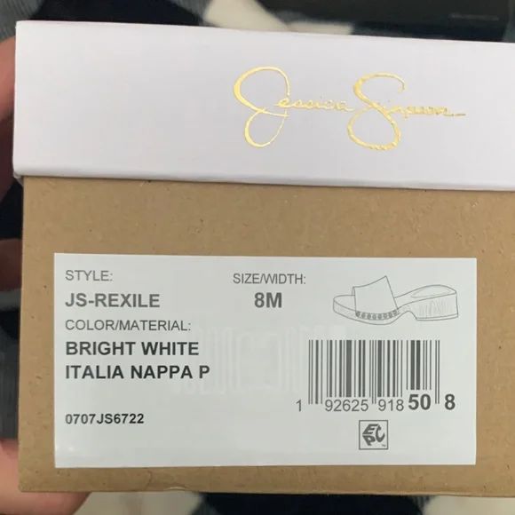 Jessica Simpson White and Tan Mules - Picture 5 of 5